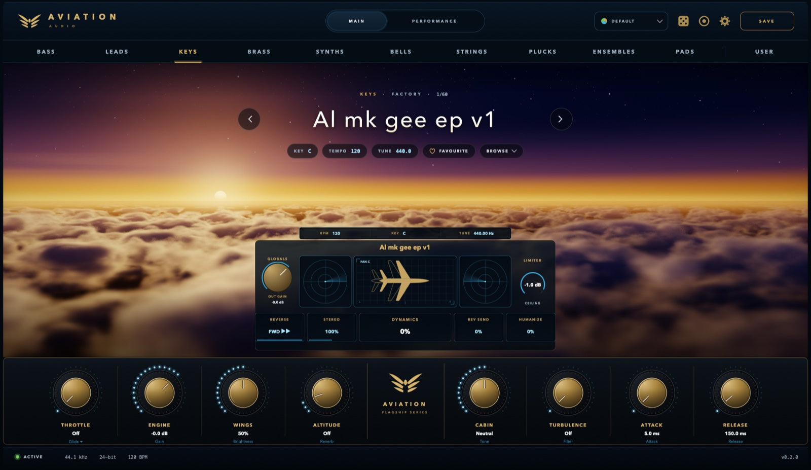 Aviation main screen